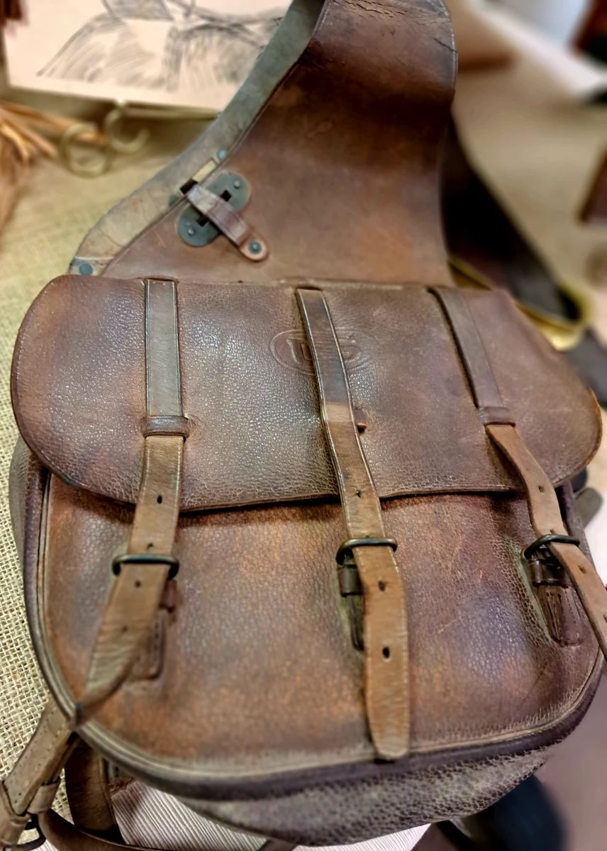 1/2 OFF ALL REMAINING ITEMS SATURDAY PLUS NEW ITEMS ADDED!!
2 Day Large Labor Day Weekend Estate/Living Estate Sale. Antique leather "U S" McCellan saddle bag