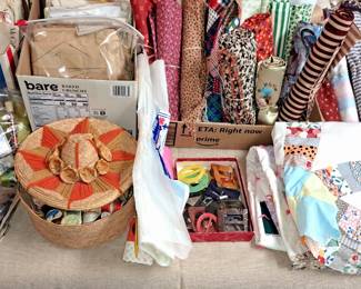 Vintage sewing and related items