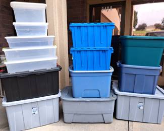 Plastic storage tubs