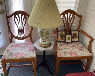 Assorted Chairs and Lamps