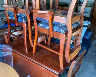 Mahogany Dropleaf Table with Chairs
