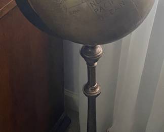 Brass Standing Floor Globe