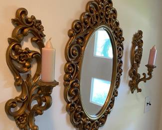 Mirror and Sconces
