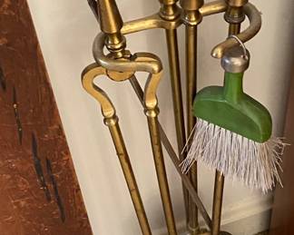 Brass Fireplace Set