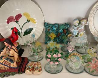 Art Glass Floral Figures