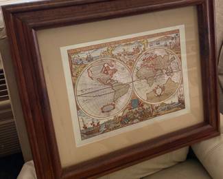 Framed World Map Print