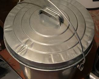 Small Galvanized Trash Can