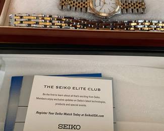 Fine Quality Men's Belair? Watch with Perkinson's Jewelers Logo on Face  (Found in Seiko Box and Paperwork)