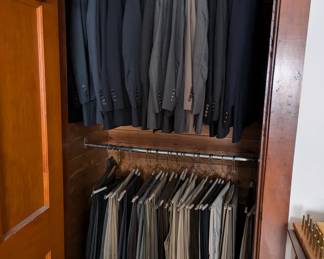 Lots of men dress jackets and pants