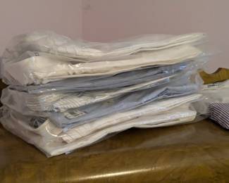 Men's dress shirts still wrapped in