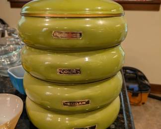 MCM Avocado green Stacking canister