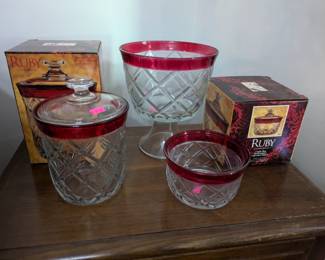 Ruby Flash lattice glass