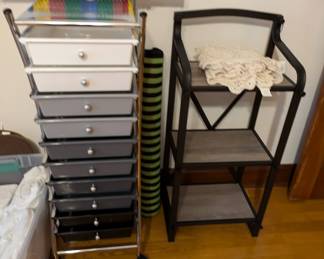 Storage cart and little shelving unit