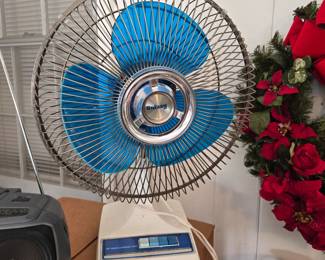 Vintage BLUE Fan Blade fans (2 available)