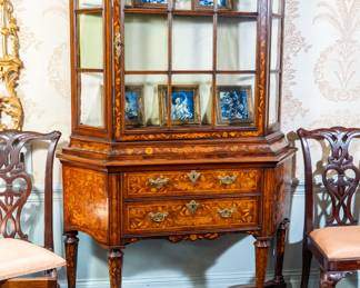 Antique Dutch marquetry cabinet