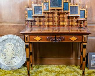 Unusual mixed-wood dressing table