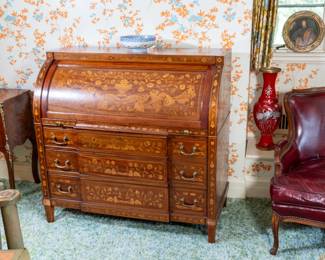 Magnificent French, inlaid, Rolo-desk