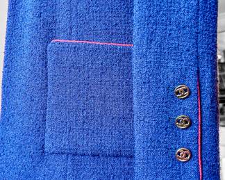 Blue Chanel suit