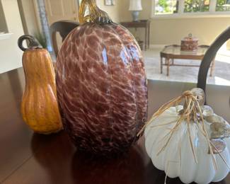 Assortment of Blown Glass Pumpkins