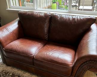 Italian Leather Loveseat