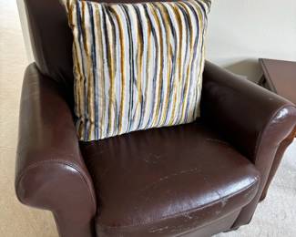 Dark Brown Leather Arm Chair