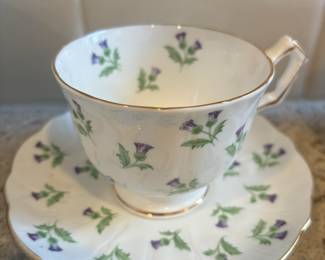 Aynsley "Thistle" Teacup & Saucer
