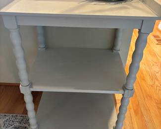3 Tier Gray Farmhouse Style Shelf/Side Table