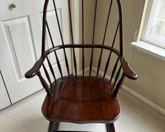 Walnut Windsor Spindle Back Rocking Chair