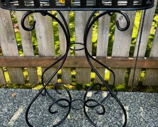 Black Wrought Iron Plant Stand