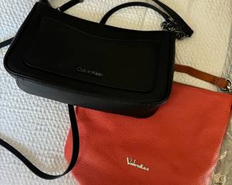 Calvin Klein Black Crossbody Purse, Valentina Red Leather Purse