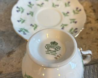 Aynsley "Thistle" Teacup & Saucer