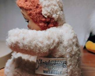 Circa 1960s Knickerbocker Rubber Face Monkey Plush Toy