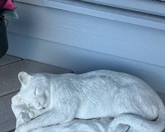 Napping Cat Garden Statue