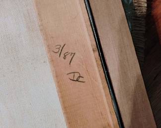 Framed Mountain/Riverscape Oil Painting Signed DC