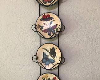 Set of 4 Ceramic Butterfly Coasters 