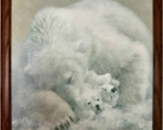 Circa 1977 Polar Bear Family Print by J. Sharkey Thomas
