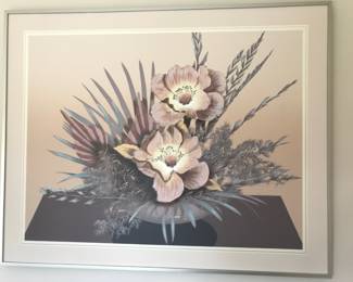 Framed Still Life Print of Floral Arrangement