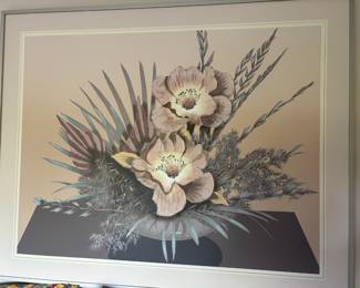 Framed Still Life Print of Floral Arrangement
