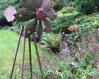 Ornate Windspinner Windmill Garden Art