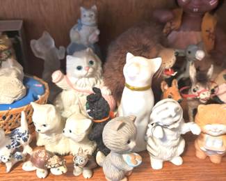 Large Assortment of Cat Figurines
