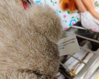 1990 Boyd's Bear Jointed Ear White Bunny & Brown Bunny