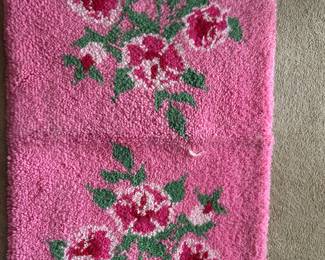 Pink Rose Latch Hook Rug