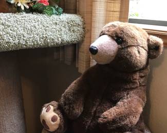  1988 Plush Creations Inc Brown Plush Bear