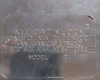  Circa 1989 Kit Cat Wall Clock - Model B1