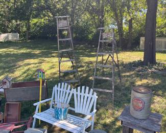 TALL WOOD LADDERS