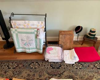 QUILTS AND VINTAGE HATS