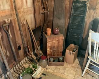 OLD YARD TOOLS