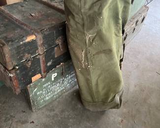Military Duffel Bag w/ Tarp & Sleeping Bag - $50