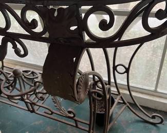 Wrought Iron/Glass Table $100