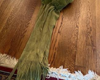 Real Fur Collared - Green Scarf - $40